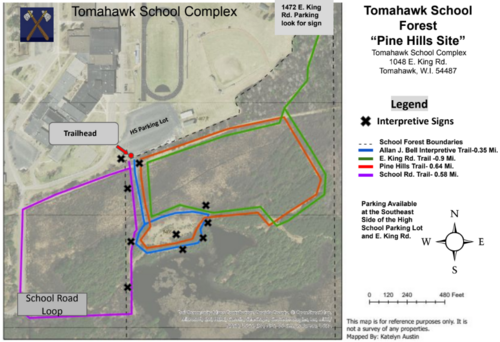Tomahawk School Forest Map 2