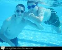 2 boys in the pool