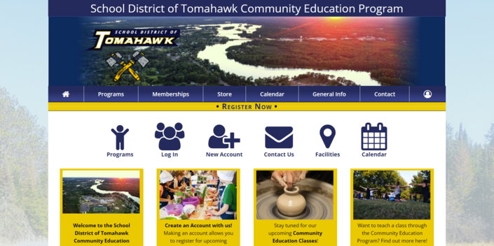 Community Education Program Website Home Page
