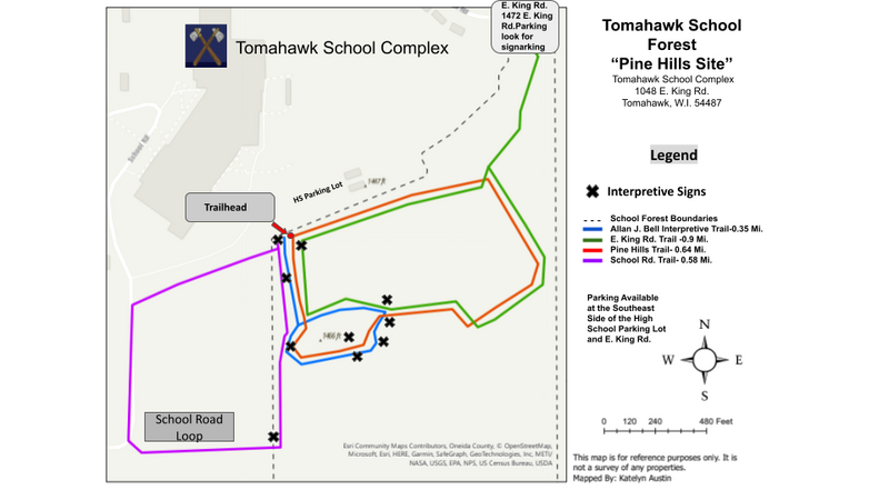 Tomahawk School Forest Map 1